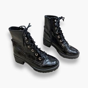 Steve Madden Black Georgie Boots, 7.5